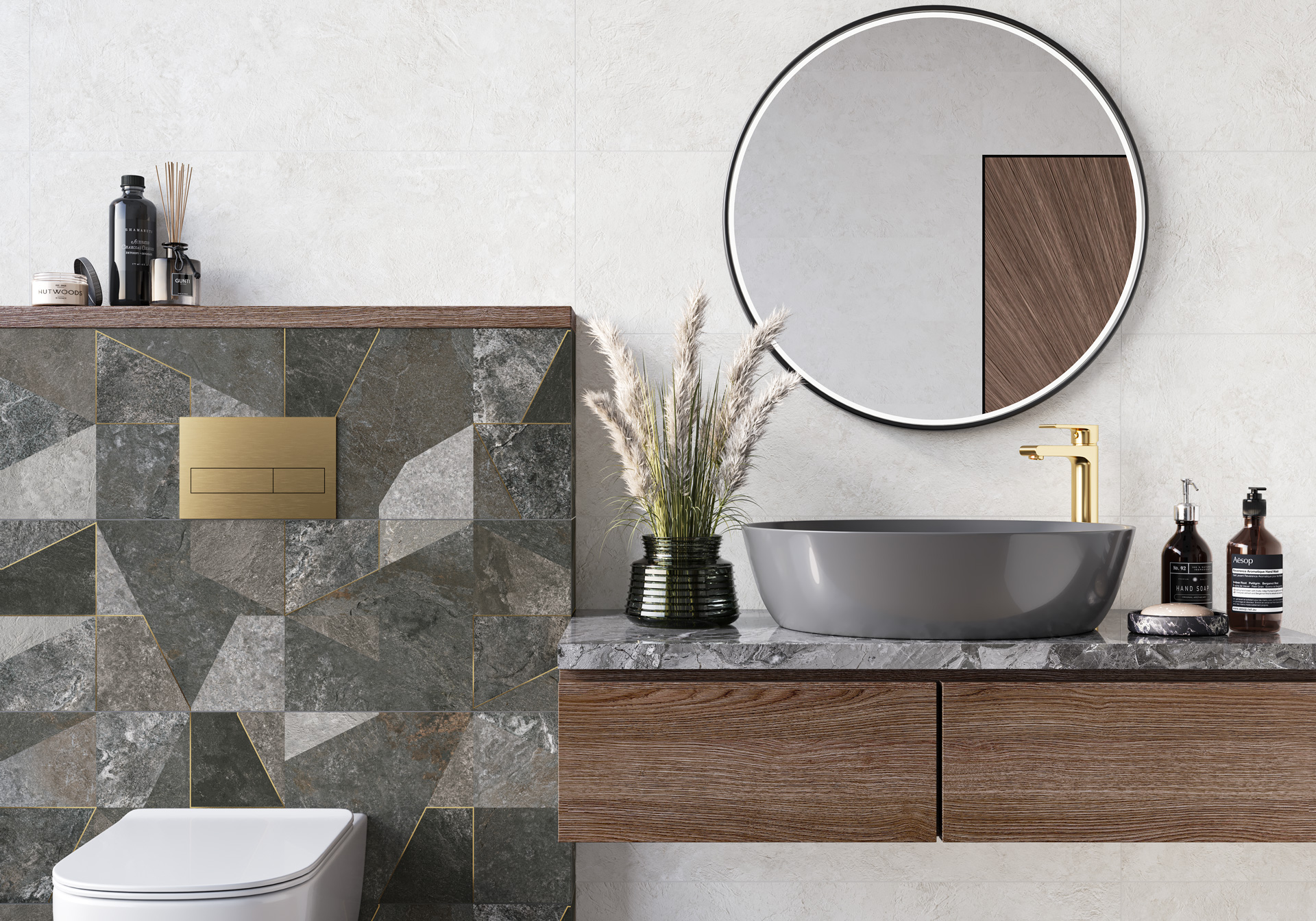 Фотография Коллекции Land керамической плитки для ванной от производителя - Alma Ceramica, в интернет магазине Casa-Ceramica