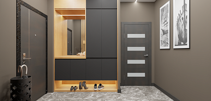 Прихожая 2к квартиры 15,6 м2