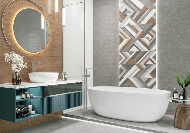 Фотография Коллекции Stereo керамической плитки для ванной от производителя - Alma Ceramica, в интернет магазине Casa-Ceramica