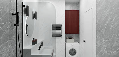 Ванная 2-к квартиры 31,85 м2