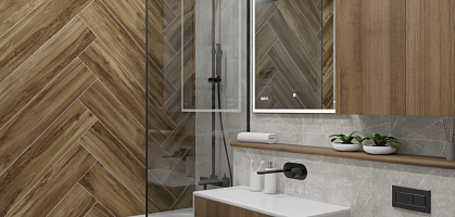 Ванная 1к квартиры 27,36 м2