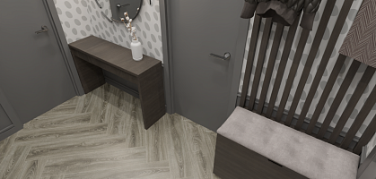 Прихожая 3-к квартиры 39,4 м2