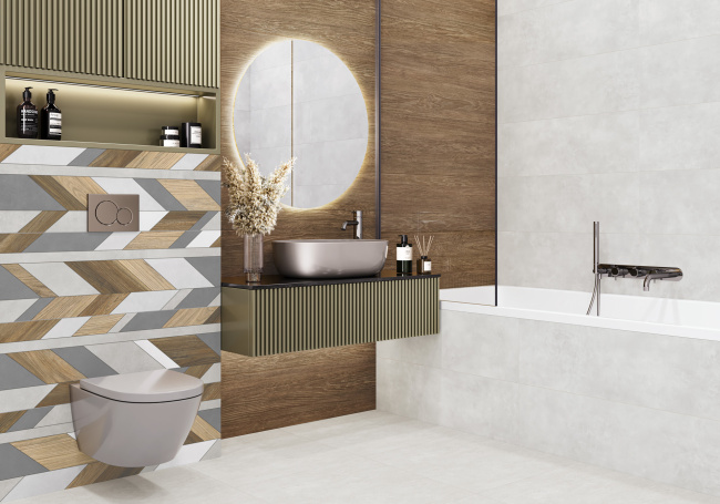 Фотография Коллекции Mural 300*900 керамической плитки для ванной от производителя - Alma Ceramica, в интернет магазине Casa-Ceramica