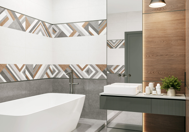 Фотография Коллекции Stereo керамической плитки для ванной от производителя - Alma Ceramica, в интернет магазине Casa-Ceramica